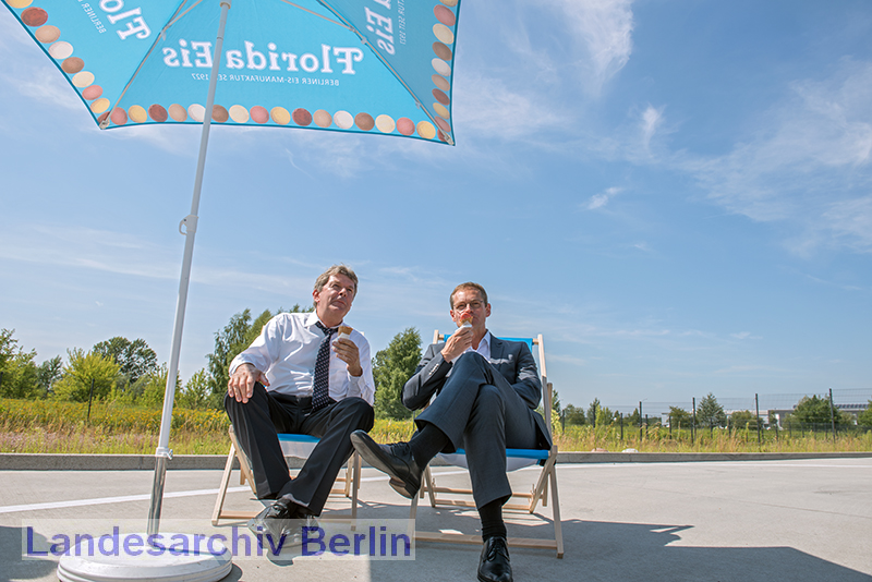 Besuch des Unternehmens „Florida-Eis“ durch den Regierenden Bürgermeister, Michael Müller (Berlin-Spandau, Am Zeppelinpark 53), 6. August 2015