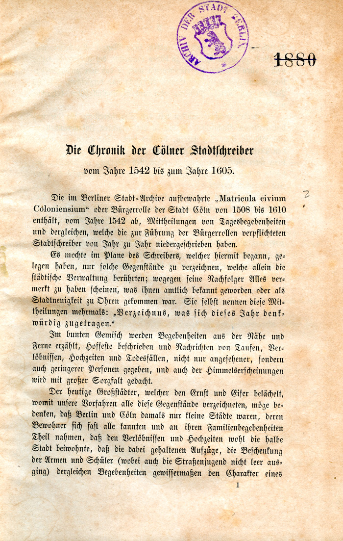 Einleitung Fidicins zu seiner Edition, 1865