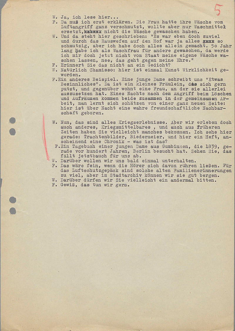 Faden gab der Reichssender Berlin in dessen Reihe „Kleine Viertelstunde Berlin“ im Januar und im April zwei Rundfunkinterviews (Gesprächsmanuskript vom 01.04.1944), in: LAB A Rep. 021-02, Nr. 106