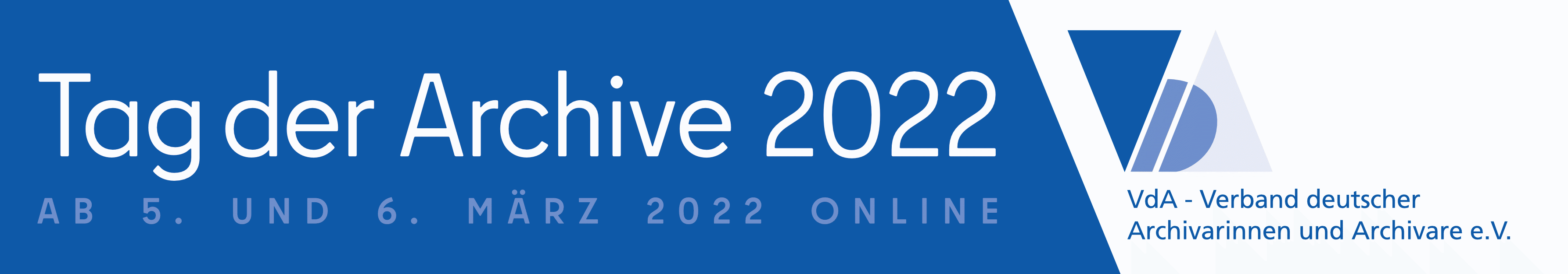 Tag der Archive 2022. Logo Verband deutscher Archivarinnen und Archivare e.v.